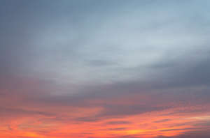 sunset sky with bright orange colors