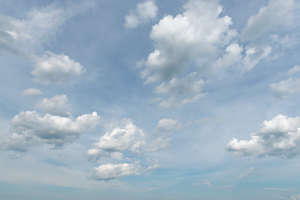 light blue sky with clouds