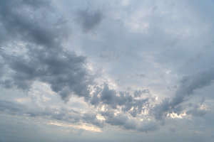 sky with pale grey clouds