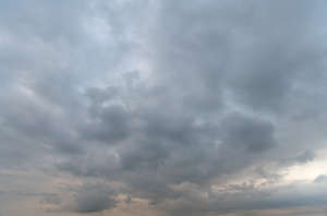 evening sky with grey clouds