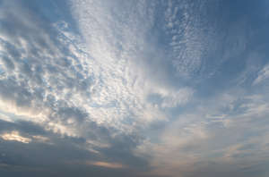 evening sky with thin clouds