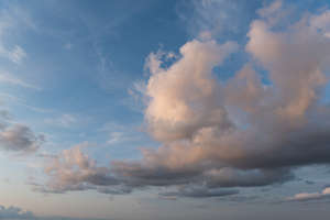 evening sky with pinkish clouds