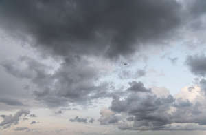 evening sky with dark clouds