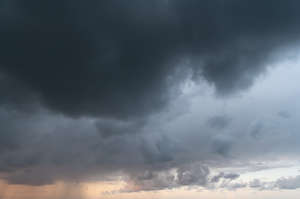 sunset with storm clouds