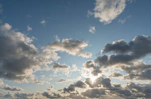 sky with backlit clouds