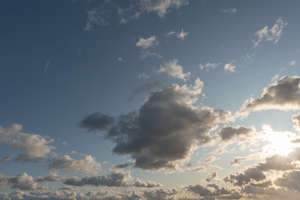 daytime sky with backlit clouds