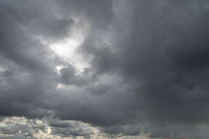 dark grey cloudy sky