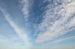 pale blue sky with some thin clouds