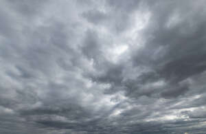dark grey overcast sky
