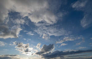 daytime sky with sun behind the clouds