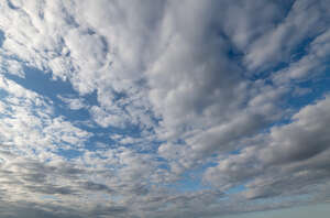 sky covered densely with clouds