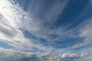 sky with many white clouds