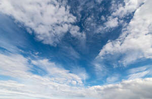 sky with large thin clouds