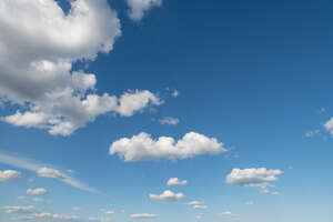 lovely blue sky with small white clouds