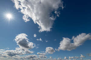 sky with sun shining brightly