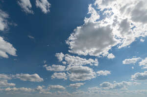sky with different white clouds