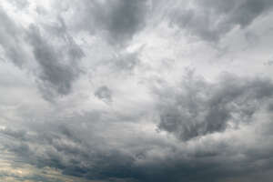 grey overcast sky on a rainy day