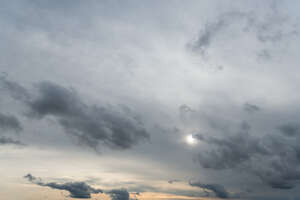 late evening sky with grey clouds