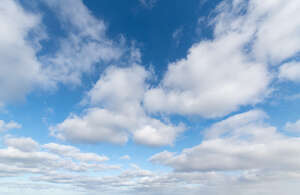 sky with many white clouds