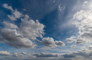 daytime sky with backlit clouds