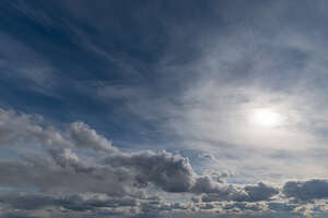 daytime sky with sun above the clouds