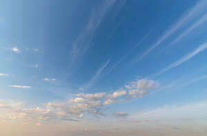 evening sky with few clouds