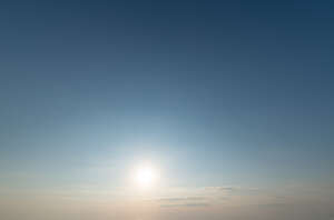 evening sky with sun low in the sky