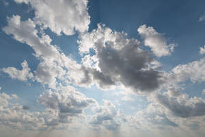 daytime sky with some backlit clouds