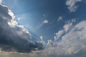 sky with white and dark clouds