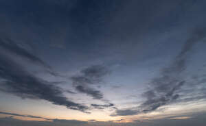 evening sky with pink pale sunset