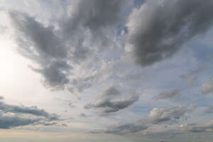 hazy sky with clouds