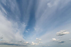 sky with thin and small clouds