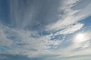 sky with sun with thinly covered clouds