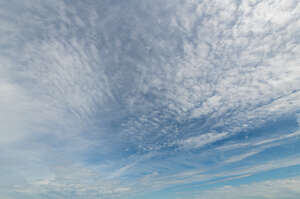 sky with many thin small clouds