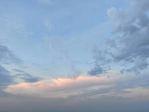 sunset with light pink clouds