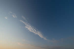 evening sky with little thin cloud