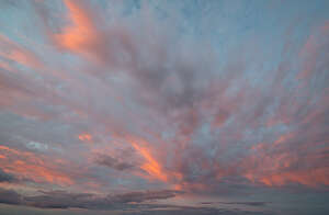 sunset with pink clouds