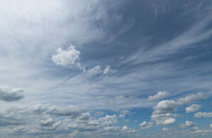 thinly cloud covered sky