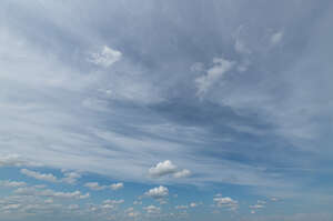 sky covered with thin clouds