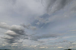 sky covered with thin clouds