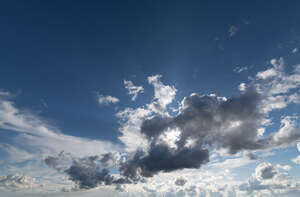 daytime sky with backlit cloud