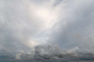 thinly overcast sky