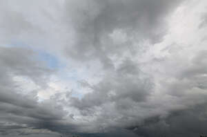 sky covered with grey clouds