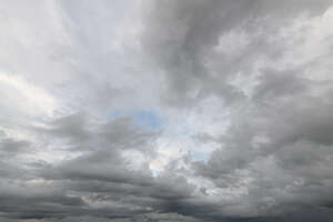 daytime sky with grey stratus skies
