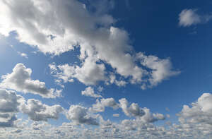 blue sky and white clouds