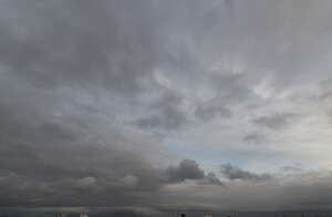 sky covered with grey clouds