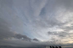 evening sky with grey clouds