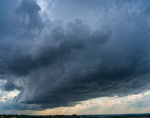 evening sky with thunder clouds