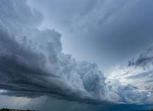 sky with large grey clouds