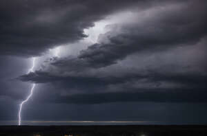 dark stormy sky with lightning